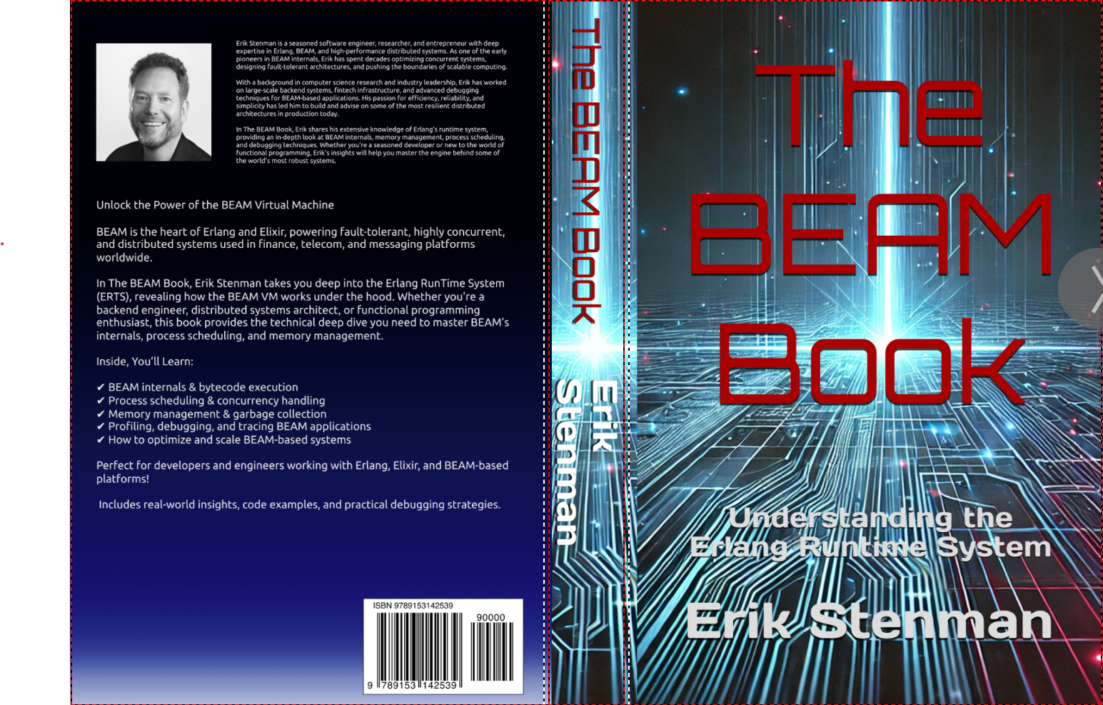A draft of the cover for the beam book.